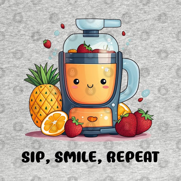 Fruit Juicer Sip, Smile, Repeat Funny Healthy Novelty by DrystalDesigns